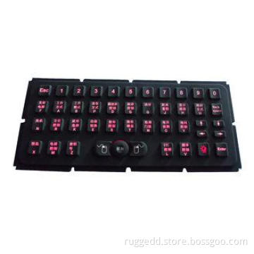 Industrial backlit illuminated ruggedized keyboard with 83